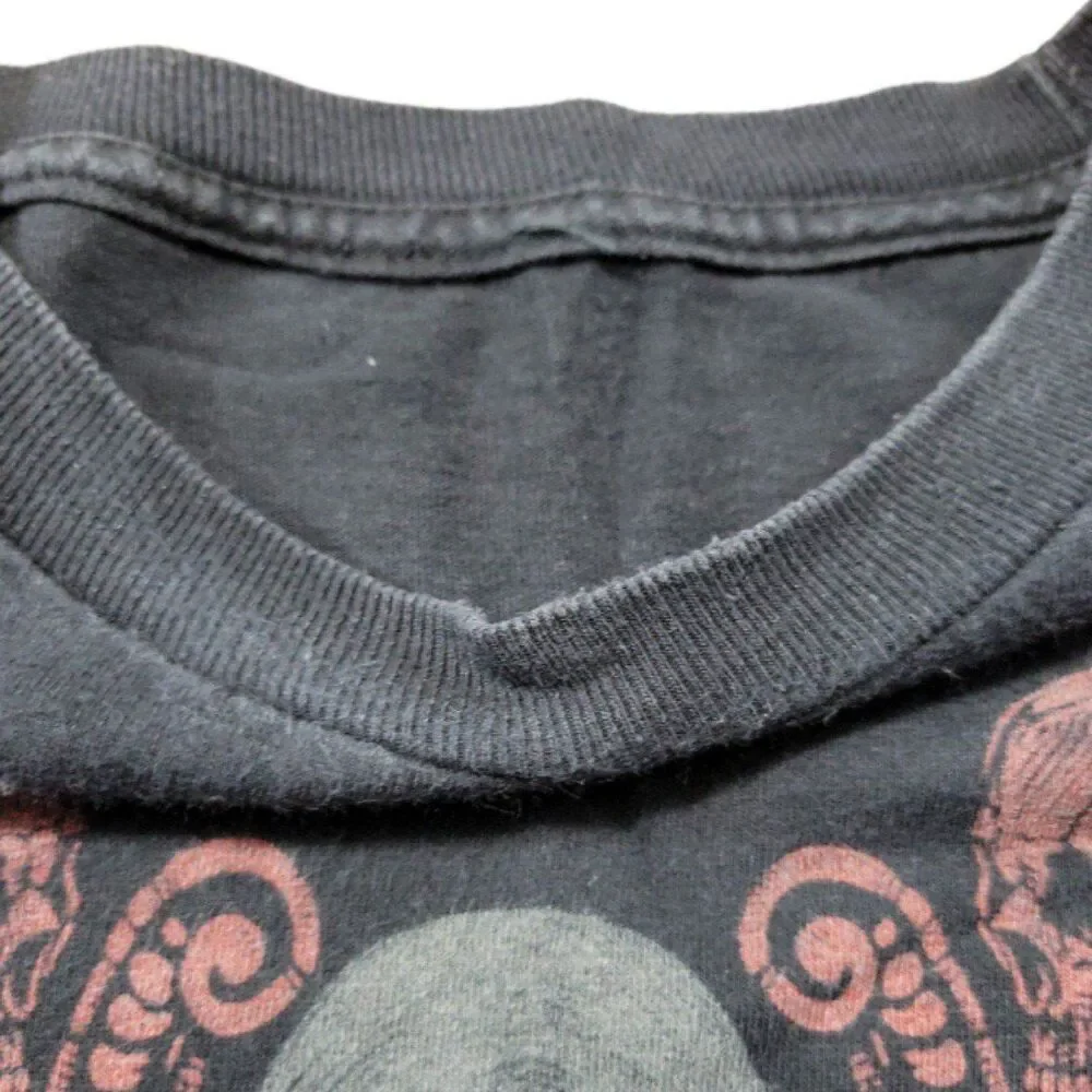 2009 Liquid Blue Shirt Size 4XL Y2K Grim Reaper Skulls Sword Graphic Tee Cut Tag